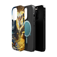 DistinctInk Tough Case for Apple iPhone, Compatible with MagSafe Charging - "Matthew 6:19 - Storing Treasures in Heaven, Not Earth"