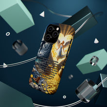 DistinctInk Tough Case for Apple iPhone, Compatible with MagSafe Charging - "Matthew 6:19 - Storing Treasures in Heaven, Not Earth"