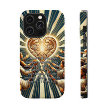 DistinctInk Tough Case for Apple iPhone, Compatible with MagSafe Charging - "Deeply Loving One Another: 1 Peter 1:22"