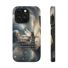 DistinctInk Tough Case for Apple iPhone, Compatible with MagSafe Charging - "Psalm 56:8 - God's Loving Record of Our Sorrows"