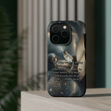 DistinctInk Tough Case for Apple iPhone, Compatible with MagSafe Charging - "Psalm 56:8 - God's Loving Record of Our Sorrows"