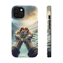 DistinctInk Tough Case for Apple iPhone, Compatible with MagSafe Charging - "Whiter Than Snow: Psalm 51:7 on Cleansing Power"