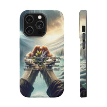 DistinctInk Tough Case for Apple iPhone, Compatible with MagSafe Charging - "Whiter Than Snow: Psalm 51:7 on Cleansing Power"