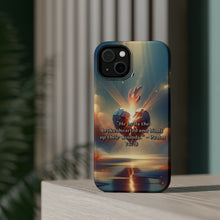 DistinctInk Tough Case for Apple iPhone, Compatible with MagSafe Charging - "Healing the Brokenhearted: Psalm 147:3 Offers Comforting Wisdom"