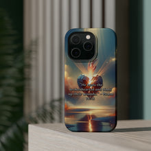 DistinctInk Tough Case for Apple iPhone, Compatible with MagSafe Charging - "Healing the Brokenhearted: Psalm 147:3 Offers Comforting Wisdom"