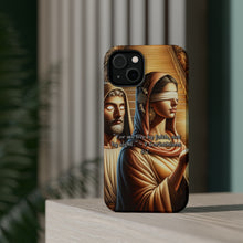 DistinctInk Tough Case for Apple iPhone, Compatible with MagSafe Charging - "For We Live by Faith, Not by Sight" - 2 Corinthians 5:7