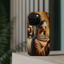 DistinctInk Tough Case for Apple iPhone, Compatible with MagSafe Charging - "For We Live by Faith, Not by Sight" - 2 Corinthians 5:7