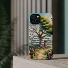 DistinctInk Tough Case for Apple iPhone, Compatible with MagSafe Charging - "Finding Life and Restoration in Isaiah 38:16"