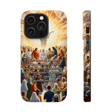 DistinctInk Tough Case for Apple iPhone, Compatible with MagSafe Charging - Christ: The Unifying Force Beyond All Distinctions - Colossians 3:11