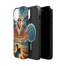 DistinctInk Tough Case for Apple iPhone, Compatible with MagSafe Charging - "Delight in the Lord: Psalm 37:4 - Your Heart's Desires"