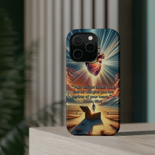 DistinctInk Tough Case for Apple iPhone, Compatible with MagSafe Charging - "Delight in the Lord: Psalm 37:4 - Your Heart's Desires"