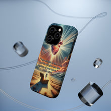 DistinctInk Tough Case for Apple iPhone, Compatible with MagSafe Charging - "Delight in the Lord: Psalm 37:4 - Your Heart's Desires"