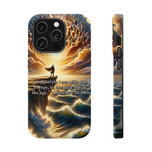 DistinctInk Tough Case for Apple iPhone, Compatible with MagSafe Charging - "Matthew 28:20 - Ever-Present Assurance: I Am With You"