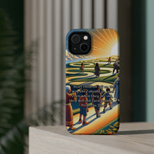 DistinctInk Tough Case for Apple iPhone, Compatible with MagSafe Charging - "Proverbs 22:6 - Guiding Children's Path from Start to Old Age"