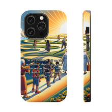 DistinctInk Tough Case for Apple iPhone, Compatible with MagSafe Charging - "Proverbs 22:6 - Guiding Children's Path from Start to Old Age"