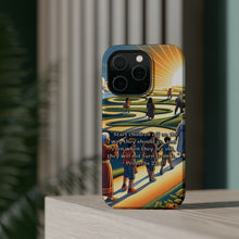 DistinctInk Tough Case for Apple iPhone, Compatible with MagSafe Charging - "Proverbs 22:6 - Guiding Children's Path from Start to Old Age"