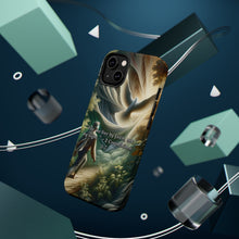 DistinctInk Tough Case for Apple iPhone, Compatible with MagSafe Charging - "Living by Faith: 2 Corinthians 5:7, NIV"