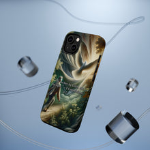 DistinctInk Tough Case for Apple iPhone, Compatible with MagSafe Charging - "Living by Faith: 2 Corinthians 5:7, NIV"