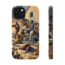 DistinctInk Tough Case for Apple iPhone, Compatible with MagSafe Charging - Partiality's Destructive Temptation: Proverbs 28:21 Reminder