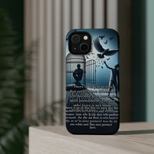 DistinctInk Tough Case for Apple iPhone, Compatible with MagSafe Charging - "The Power of Perfect Love: 1 John 4:18"