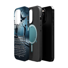 DistinctInk Tough Case for Apple iPhone, Compatible with MagSafe Charging - "The Power of Perfect Love: 1 John 4:18"