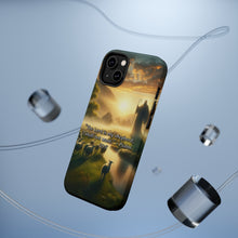 DistinctInk Tough Case for Apple iPhone, Compatible with MagSafe Charging - Psalm 23:1 - The Lord, My Shepherd, Empowers Me