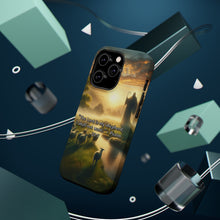 DistinctInk Tough Case for Apple iPhone, Compatible with MagSafe Charging - Psalm 23:1 - The Lord, My Shepherd, Empowers Me