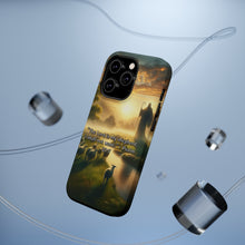 DistinctInk Tough Case for Apple iPhone, Compatible with MagSafe Charging - Psalm 23:1 - The Lord, My Shepherd, Empowers Me