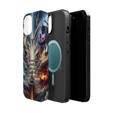 DistinctInk Tough Case for Apple iPhone, Compatible with MagSafe Charging - "Immutable Faith: Romans 8:38 - Conquering Death, Life, and Beyond"