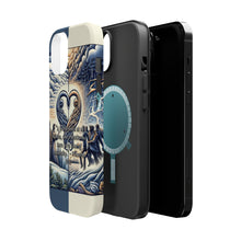 DistinctInk Tough Case for Apple iPhone, Compatible with MagSafe Charging - "A Friend's Unconditional Love: Proverbs 17:17"