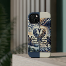 DistinctInk Tough Case for Apple iPhone, Compatible with MagSafe Charging - "A Friend's Unconditional Love: Proverbs 17:17"