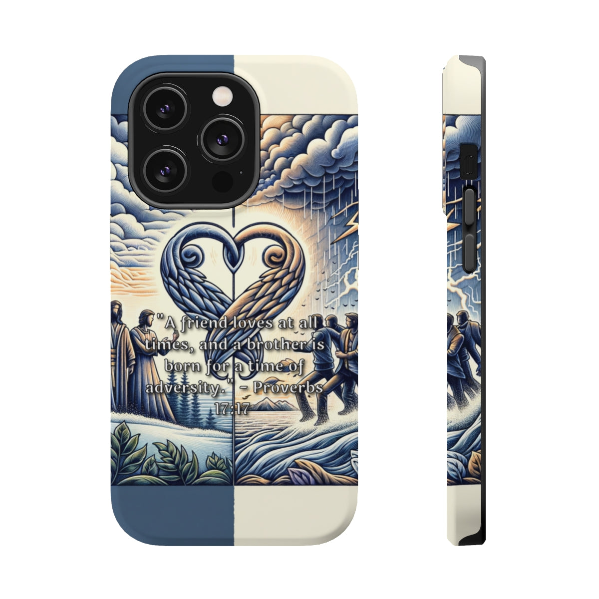 DistinctInk Tough Case for Apple iPhone, Compatible with MagSafe Charging - 