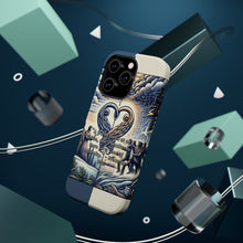 DistinctInk Tough Case for Apple iPhone, Compatible with MagSafe Charging - "A Friend's Unconditional Love: Proverbs 17:17"