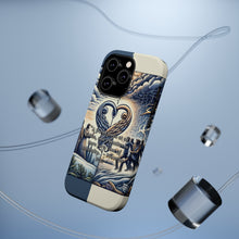 DistinctInk Tough Case for Apple iPhone, Compatible with MagSafe Charging - "A Friend's Unconditional Love: Proverbs 17:17"