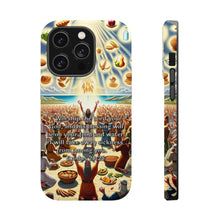 DistinctInk Tough Case for Apple iPhone, Compatible with MagSafe Charging - "Blessed Nourishment: Exodus 23:25 - Worshipping God Brings Healing"