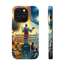 DistinctInk Tough Case for Apple iPhone, Compatible with MagSafe Charging - "The Unchanging Jesus: Hebrews 13:8 - Yesterday, Today, Forever"