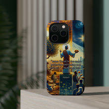 DistinctInk Tough Case for Apple iPhone, Compatible with MagSafe Charging - "The Unchanging Jesus: Hebrews 13:8 - Yesterday, Today, Forever"