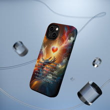 DistinctInk Tough Case for Apple iPhone, Compatible with MagSafe Charging - "1 John 4:16 - Experiencing God's Eternal Love"