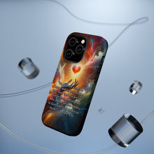 DistinctInk Tough Case for Apple iPhone, Compatible with MagSafe Charging - "1 John 4:16 - Experiencing God's Eternal Love"