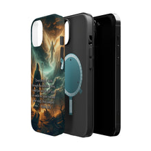 DistinctInk Tough Case for Apple iPhone, Compatible with MagSafe Charging - Psalm 23:4 - Finding Comfort in the Darkest Valley