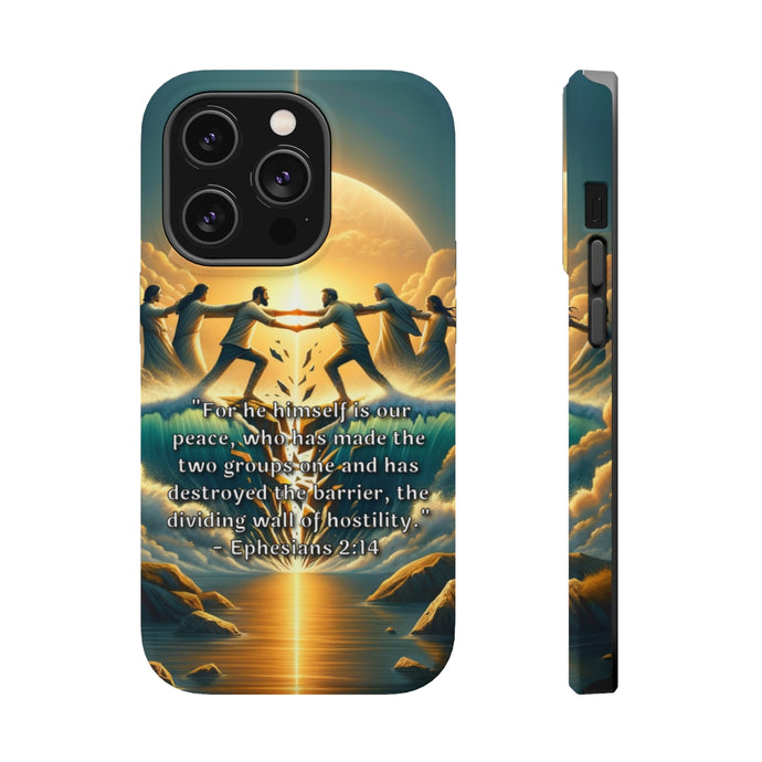 DistinctInk Tough Case for Apple iPhone, Compatible with MagSafe Charging - 