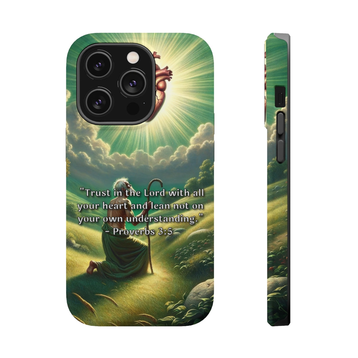 DistinctInk Tough Case for Apple iPhone, Compatible with MagSafe Charging - 