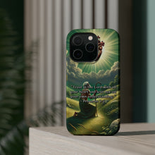 DistinctInk Tough Case for Apple iPhone, Compatible with MagSafe Charging - "Proverbs 3:5 - Trust in the Lord Wholeheartedly"