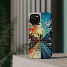 DistinctInk Tough Case for Apple iPhone, Compatible with MagSafe Charging - Convinced: Defying Death and Embracing the Divine - Romans 8:38
