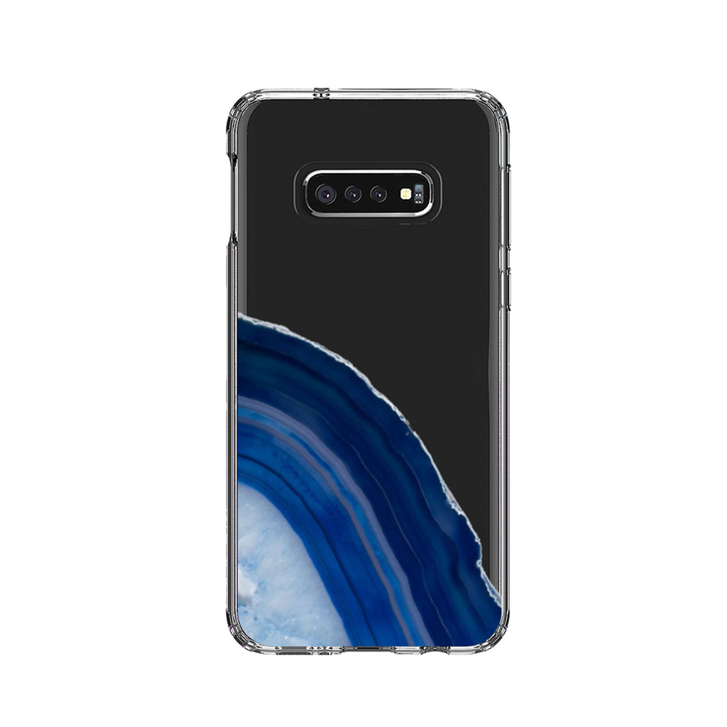 Dark Blue Agate Crystal Geode Clear Shockproof iPhone Case, view 20