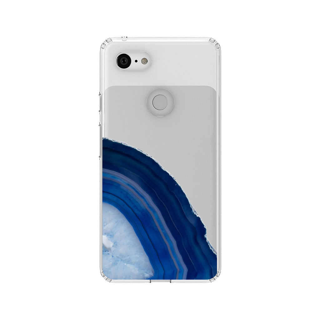 Dark Blue Agate Crystal Geode Clear Shockproof iPhone Case, view 26