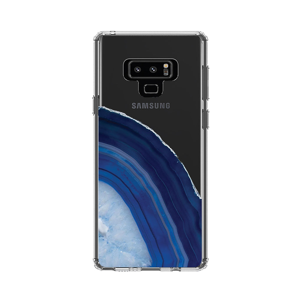 Dark Blue Agate Crystal Geode Clear Shockproof iPhone Case, view 10