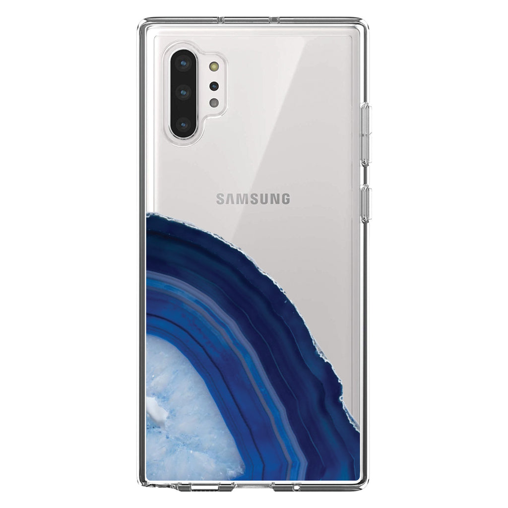 Dark Blue Agate Crystal Geode Clear Shockproof iPhone Case, view 9
