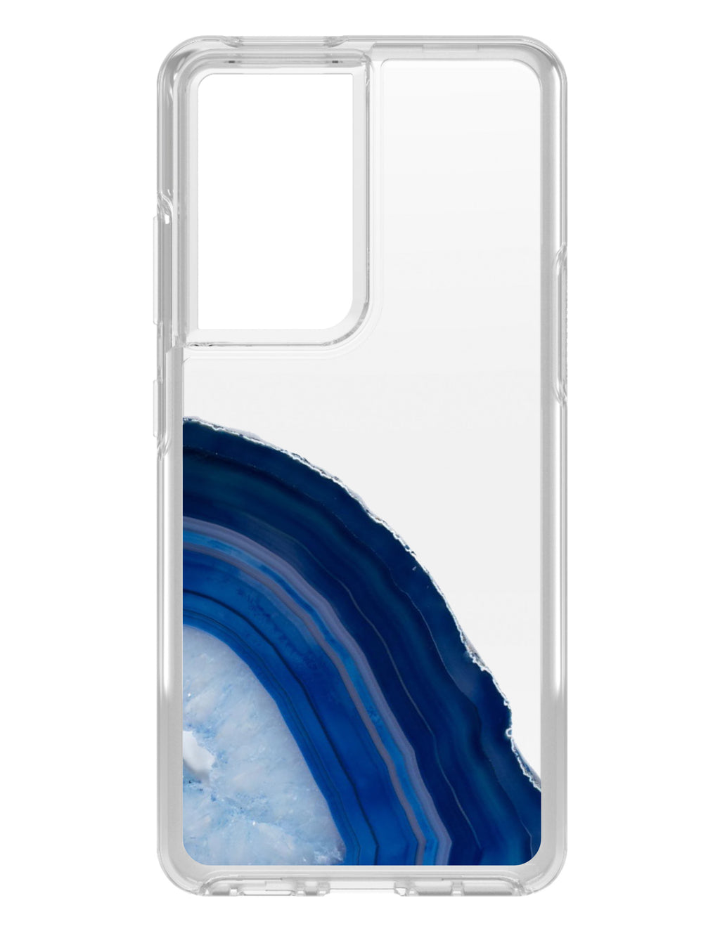 Dark Blue Agate Crystal Geode Clear Shockproof iPhone Case, view 14