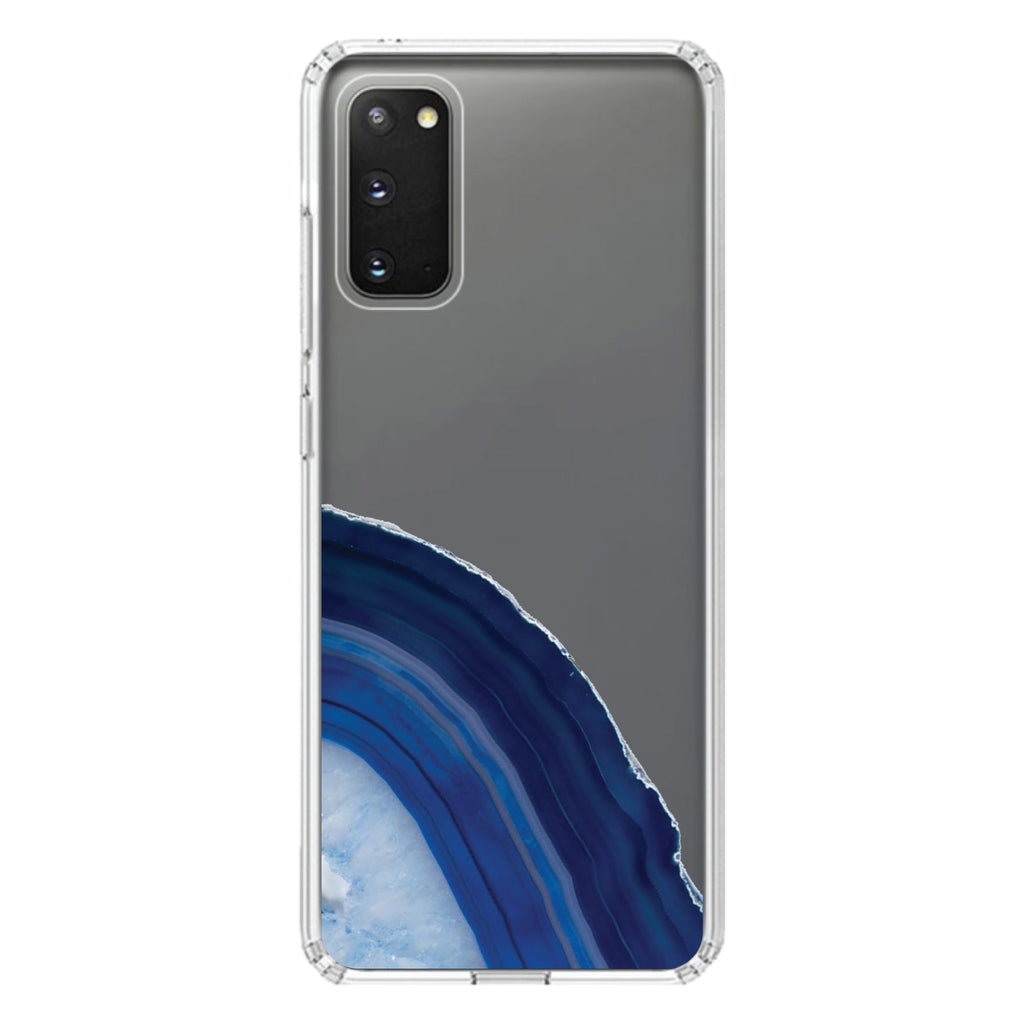 Dark Blue Agate Crystal Geode Clear Shockproof iPhone Case, view 16